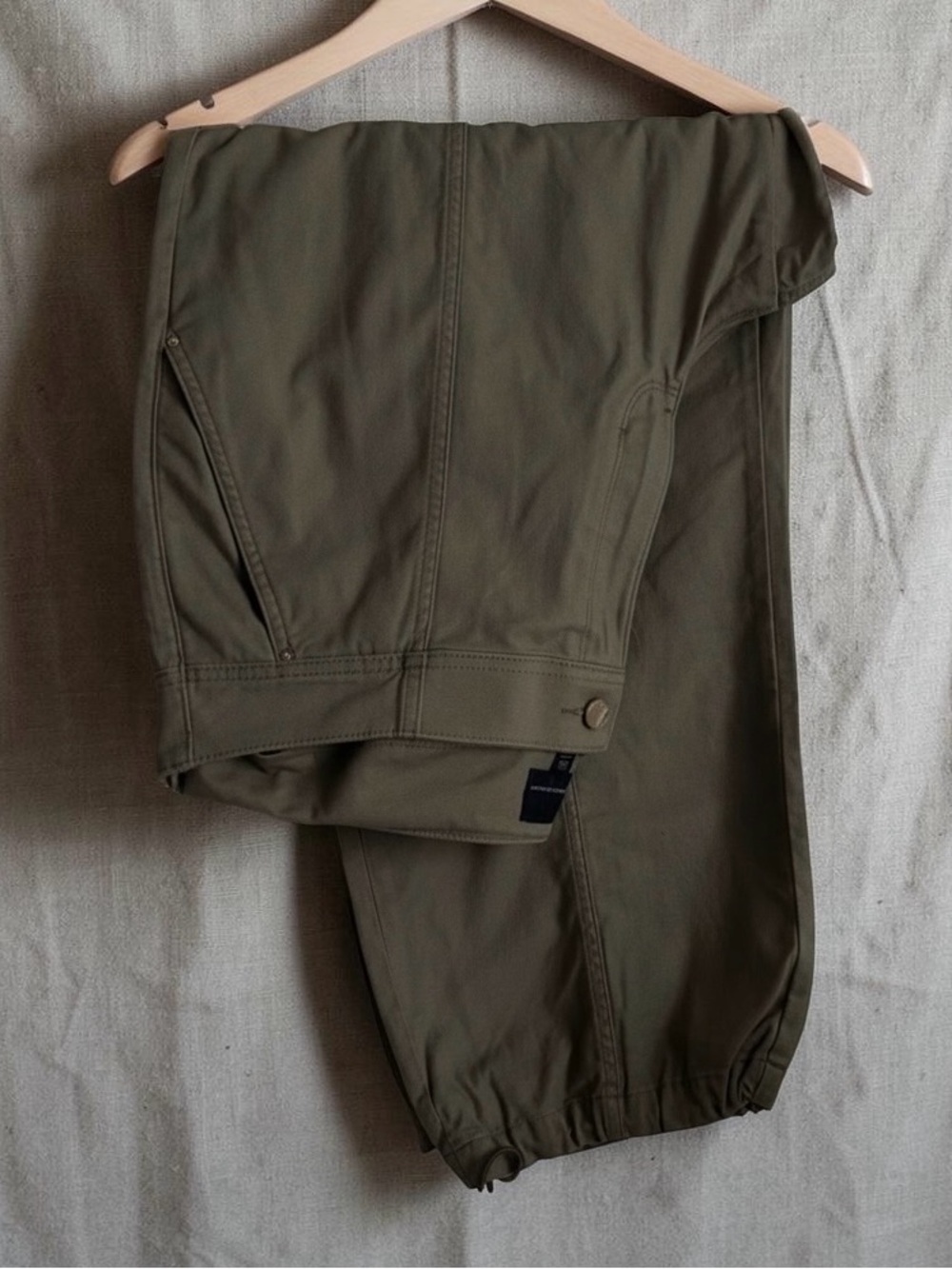 NWT WHBM Relaxed Ankle Pants 18L (Tall) Cacti Green Bungee Hem Utility Stretch